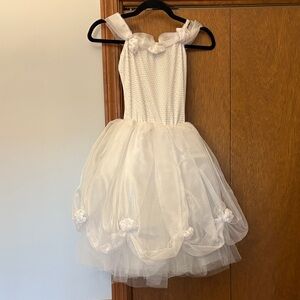 Elegant White Kids Costume Dress